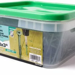 Hillman Square Drive Deck Screw, Green, #8 X 3-in, 1000-pk -Hillman's Hardware Haven 1000 piece 8 x 3 green deck screws 662886b1 7d90 43cc b0dc 4cb621989ced