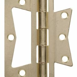 Hillman 851272 Non-Mortise Door Hinge, Brass, 3-in