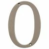 Hillman 843329 Steel 4-in Rust-Proof Screw-On Flush Mount House Number, Assorted Options, Satin Nickel