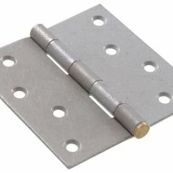 Hillman 851269 General Purpose Square Corner Loose Butt Hinges, Galvanized, 4-in