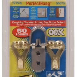 Hillman Perfect Hanging Kit, 50-lb, 12-pk