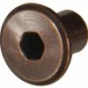 Hillman Antique Bronze Connecting Nut, 1/4-20