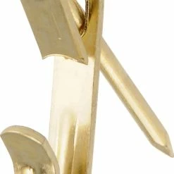 Hillman Conventional Picture Hanger, Brass Plated, 30-lb, 6-pk