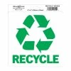 Hillman Self-Adhesive Recycle Sign, 6 X 6-in, White/Green