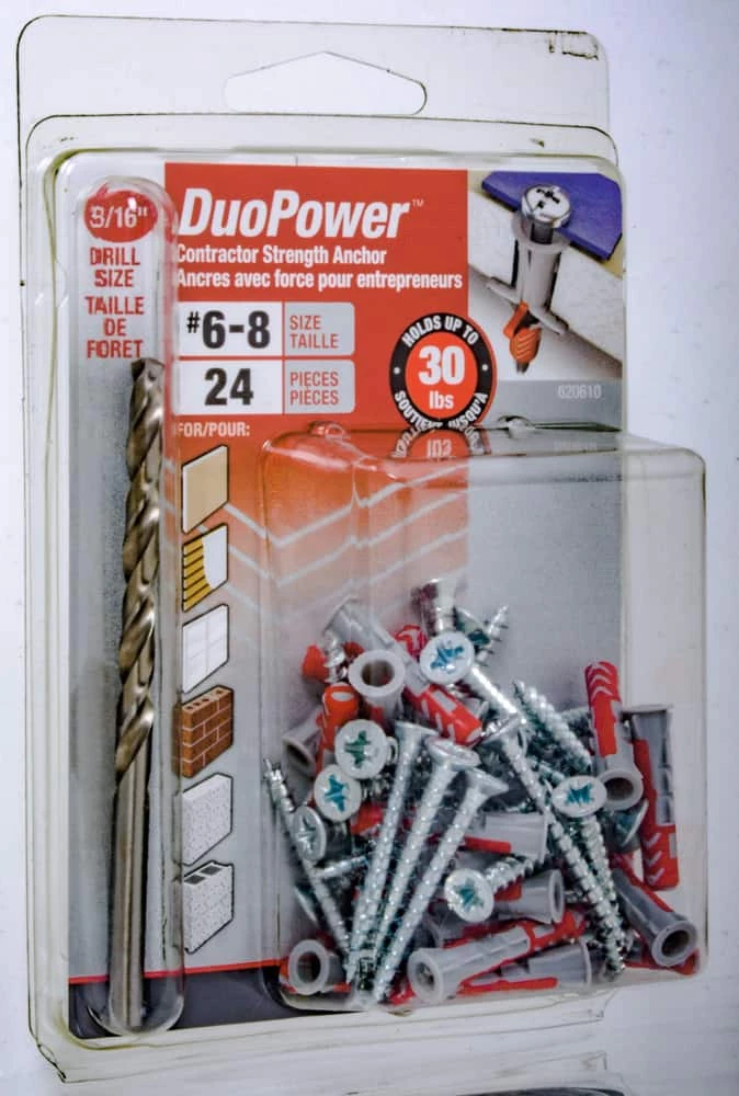 Hillman DuoPower #6-8 Contractor-Strength Anchor Kit, 1-in, 24-pk 3 Hillman DuoPower #6-8 Contractor-Strength Anchor Kit, 1-in, 24-pk