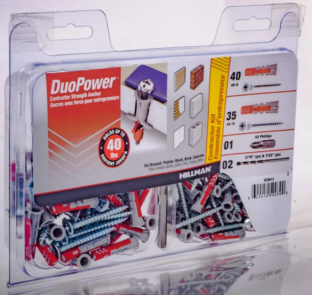 Hillman DuoPower #6 & #8 Contractor-Strength Anchor Kit, 75-pk 3 Hillman DuoPower #6 & #8 Contractor-Strength Anchor Kit, 75-pk