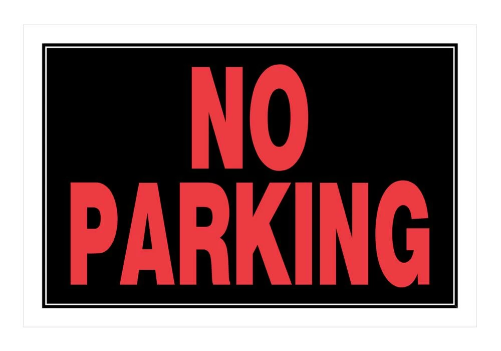 Hillman Self-Adhesive No Parking Sign, 8 X 12-in, Black/Red/White 4 Hillman Self-Adhesive No Parking Sign, 8 X 12-in, Black/Red/White - Image 2